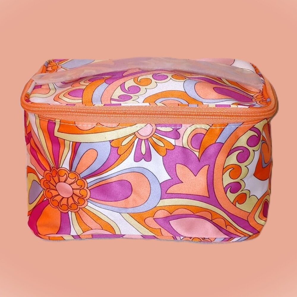 NWOT Clinique Floral Cosmetic Case